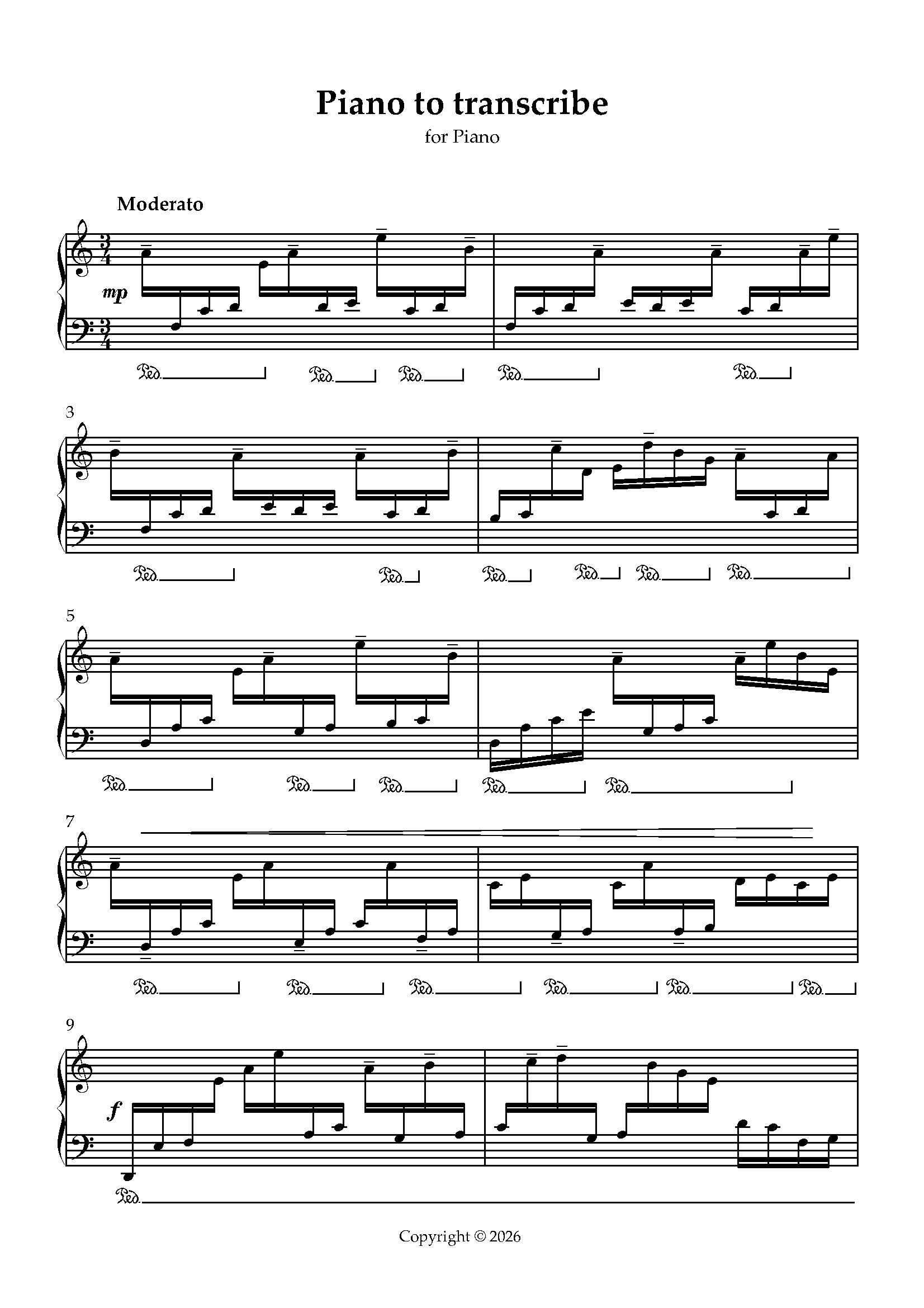 Piano to transcribe